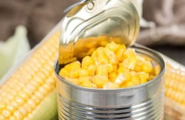 1/2 sml can 65g sweetcorn nutritional information