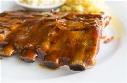 Barbecue pork ribs bone in - takeaway nutritional information
