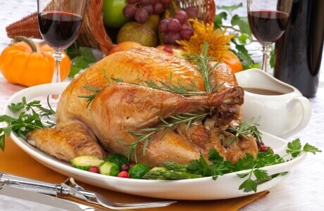 Turkey cooked - light & dark meat nutritional information