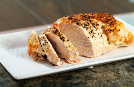 Turkey cooked - light meat nutritional information