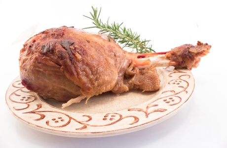 Turkey drumstick boneless - cooked nutritional information