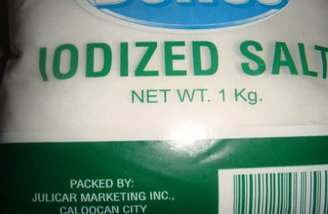 Iodised salt nutritional information