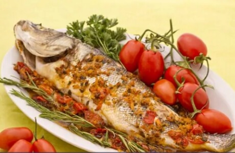 Baked sea bass - Branzino al forno recipe