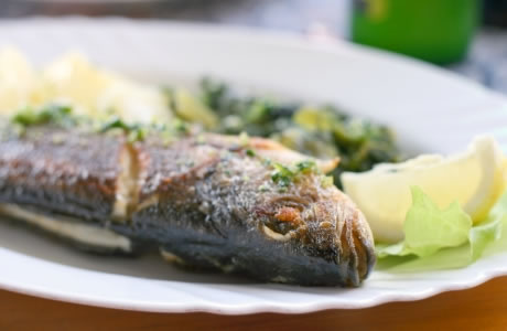 Baked stuffed sea bass  recipe