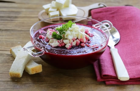 Beetroot and feta soup  recipe