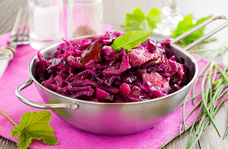 Braised red cabbage  nutritional information