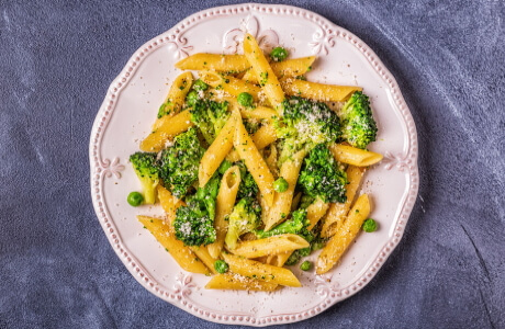 Broccoli pea and penne pasta recipe