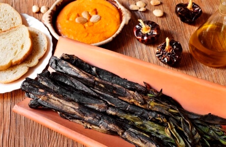 Calcots and romesco sauce recipe