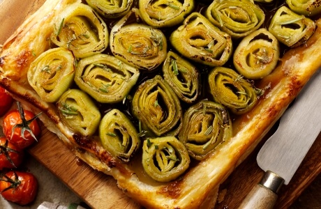 Caramelised Leek Tart Tatin recipe