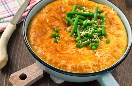 Chicken and mushroom frying pan pie recipe