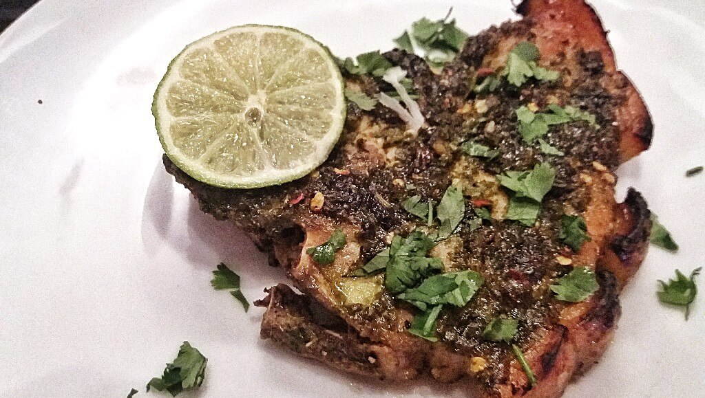 Coriander and lime pork chops recipe