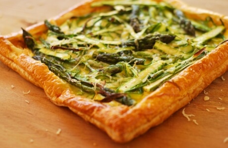Goats cheese and asparagus tart recipe