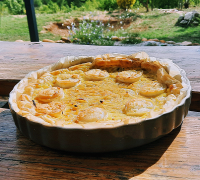 Goats cheese and onion tart recipe