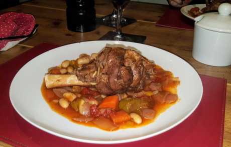 Lamb shank with cannellini beans recipe