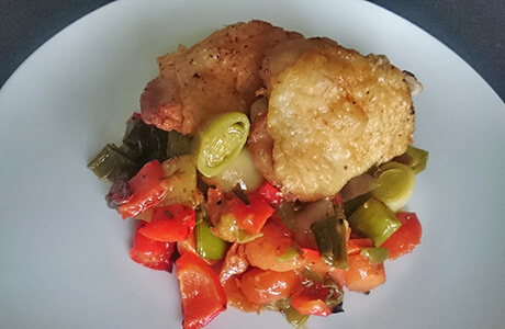 Low carb chicken and veg bake recipe