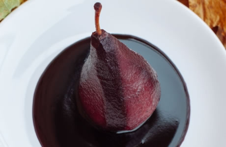 Poached pears in spiced red wine recipe