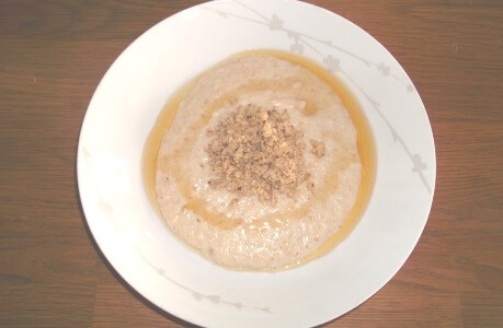 Porridge and oat bran with nuts recipe