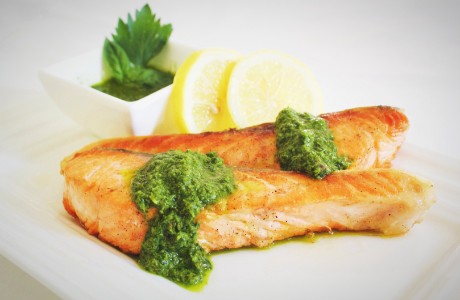 Salmon with salsa verde recipe