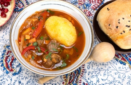Shurpa soup - lamb and vegetable recipe