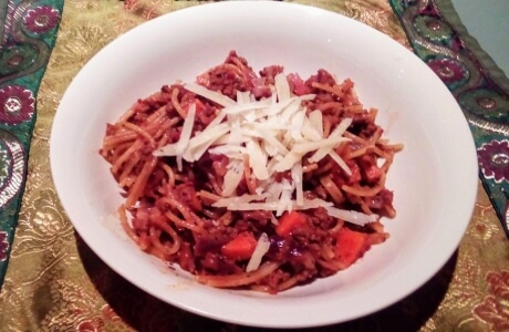 Simple bolognese sauce - microwave nutritional information