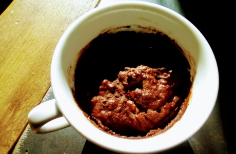 Simple chocolate peanut butter brownie - microwave recipe