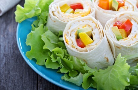 Spinach omelette tortilla wraps recipe