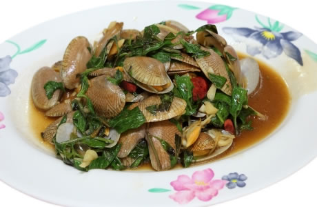 Steamed clams with chorizo and spring greens recipe