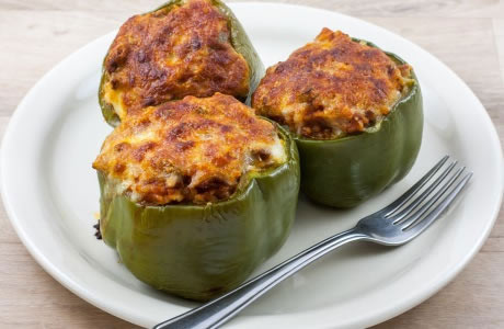 Stuffed roast peppers recipe