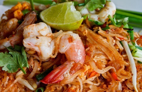 Sweet chilli prawn and noodles recipe