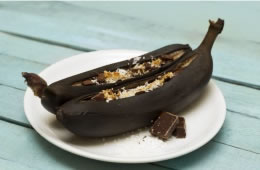 Baked chocolate bananas recipe