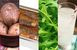 Baked potato, sardines, rocket & coconut water nutritional information