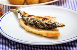Grilled sardines and bread recipe