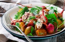 Mackerel, potato and radish salad recipe