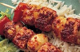 Maple syrup and mustard tofu kebabs recipe