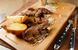 Minute steak, roast potatoes & red wine nutritional information