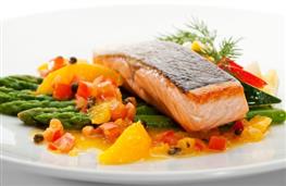 Salmon and asparagus with summer salsa recipe
