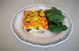 Salmon and spinach frittata recipe