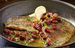 Sea trout with pancetta recipe