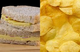 Wholemeal cheese sandwich & crisps recipe