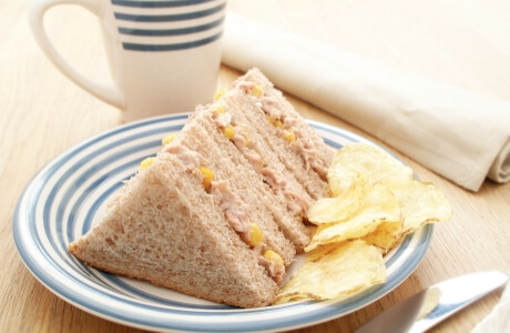 Tuna mayo and sweetcorn sandwich recipe