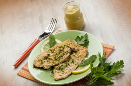 Veal escalopes with caper sauce recipe
