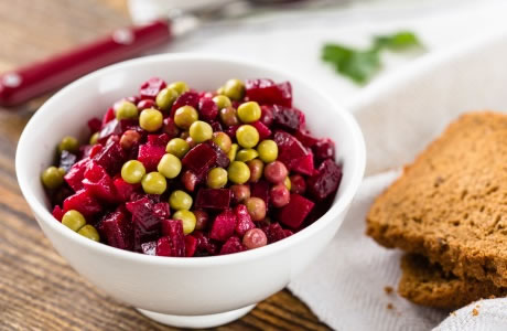 Warm broad bean and beetroot salad recipe