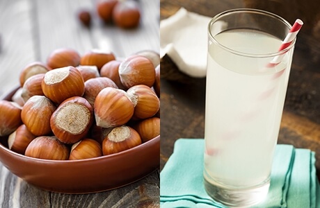 Hazelnuts & coconut water recipe
